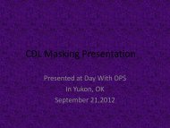 CDL Masking Presentation - Oklahoma Department of Public Safety