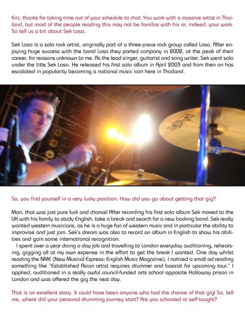 Eric Lavansch - The Black Page Online Drum Magazine
