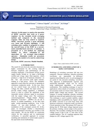 ISSN: 2249-1945 Pramod Kumar et al, GJCAT, Vol 1 (4), 2011, 742 ...