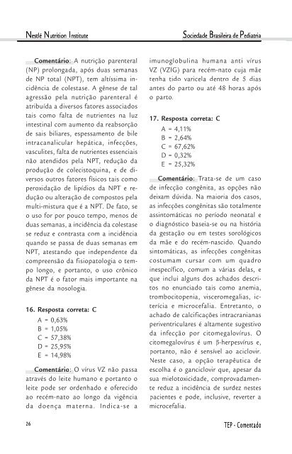 TEP 2011 - Sociedade Brasileira de Pediatria