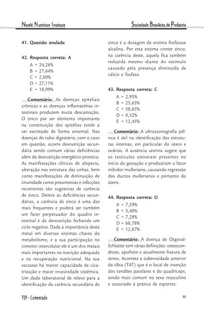 TEP 2011 - Sociedade Brasileira de Pediatria