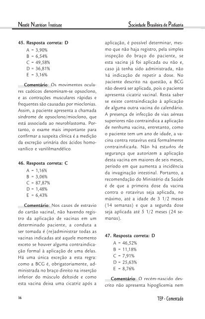 TEP 2011 - Sociedade Brasileira de Pediatria