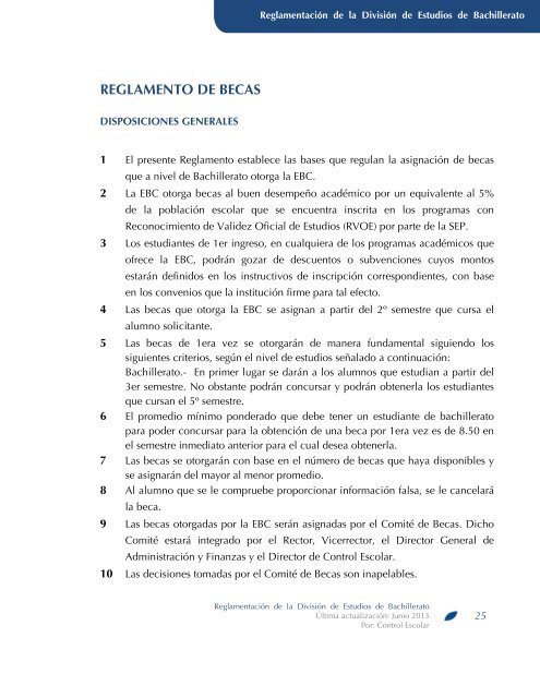 Bachillerato - Intranet EBC