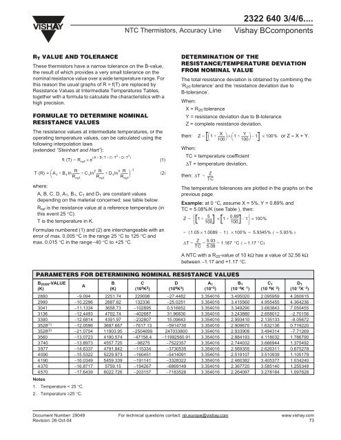 NTC Thermistors, Accuracy Line 2322 640 3/4/6.... - Olimex