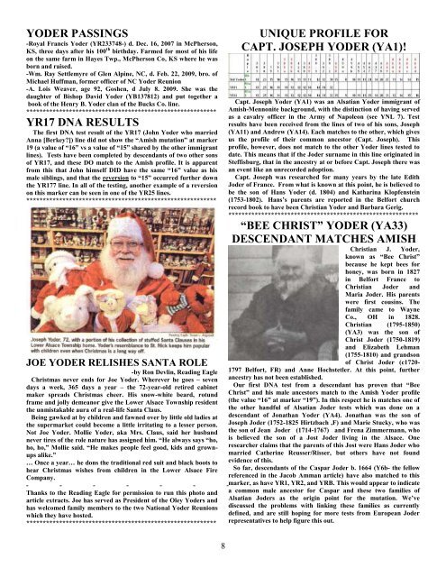 Issue 54 - Yoder Family Information
