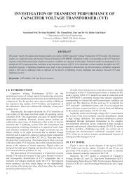 InvestIgatIon of transIent Performance of caPacItor voltage transformer