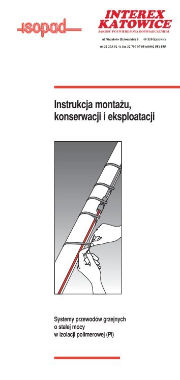 Instrukcja montaâ u, konserwacji i eksploatacji - Interex Katowice