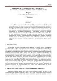 CORROSION MECHANISMS AND THEIR CONSEQUENCES FOR NUCLEAR POWER ...