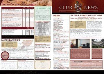 September - The Wellington Club