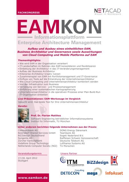 Dienstag, 17. - EAMKON2012 - Enterprise Architecture Management
