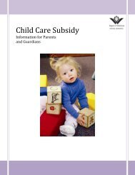 Child Care Subsidy Information - Social Services - Region of Waterloo