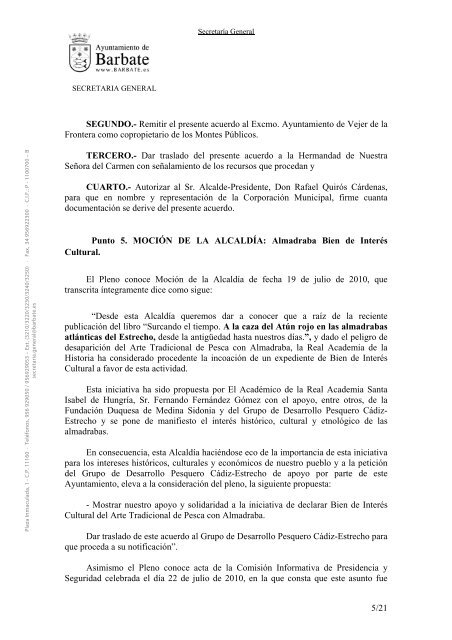 Descargar acta - Ayuntamiento de Barbate