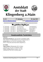 Amtsblatt Klingenberg a.Main - Klingenberg am Main