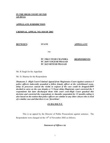 Download State v Utesh Chandra and Others HAA018J.03S - Law Fiji
