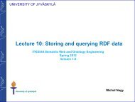 Lecture 10: Storing and querying RDF data