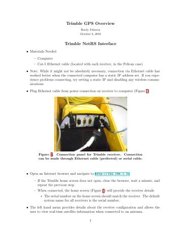 Trimble NetRS Instructions - CGISS
