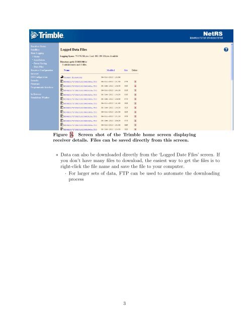 Trimble NetRS Instructions - CGISS