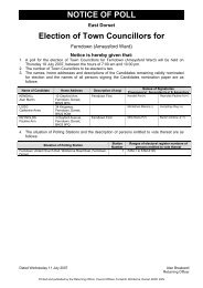 NOTICE OF POLL Election of Town Councillors for - Dorsetforyou.com