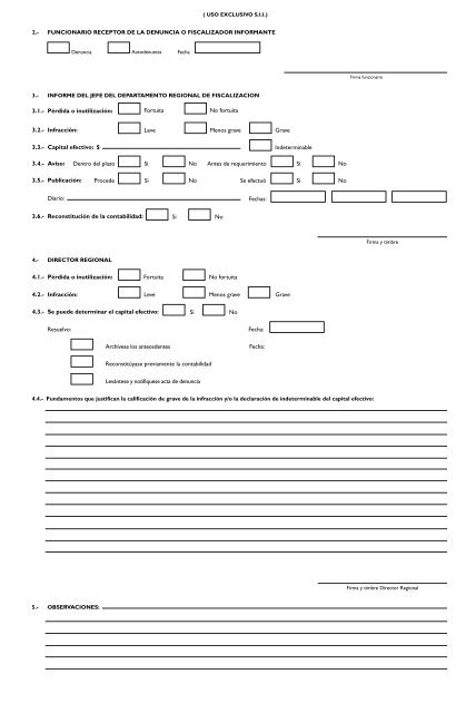 Formulario 3238 - Servicio de Impuestos Internos