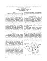 flow and thermal performance of a gas turbine nozzle guide vane