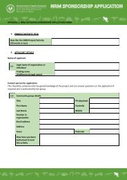 appendix 1. nrm outgoing sponsorship application form 1. project ...