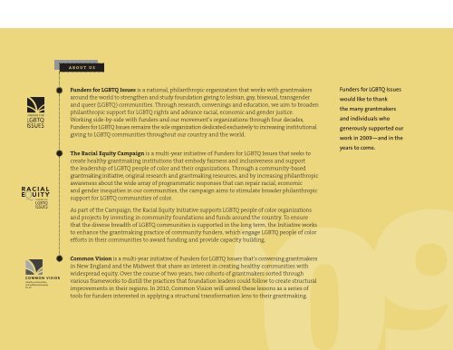 Timeline of Achievements, 2009 - Funders for Lesbian and Gay Issues