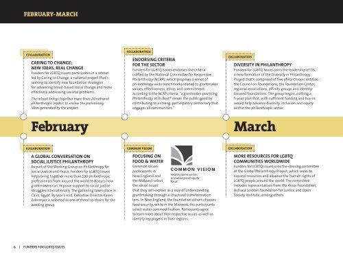 Timeline of Achievements, 2009 - Funders for Lesbian and Gay Issues