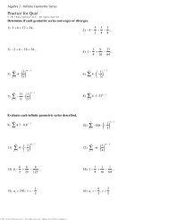 Algebra 2 - Infinite Geometric Series - Practice for Quiz