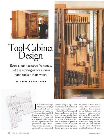 Tool-Cabinet Design - Fine Woodworking