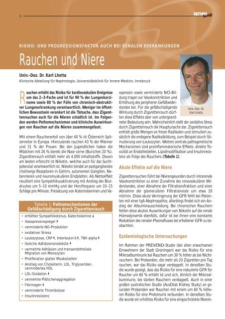03/2006 - Chronische Niereninsuffizienz - Was ist Nephrologie?