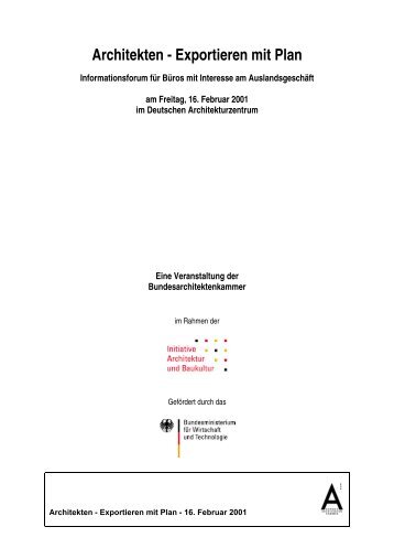 Architekten - Exportieren mit Plan