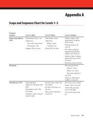 Reading Milestones Levels 1-3 Scope and Sequence Chart - Pro-Ed