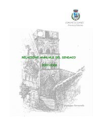 RELAZIONE ANNUALE DEL SINDACO 2008 - Comune di Gangi