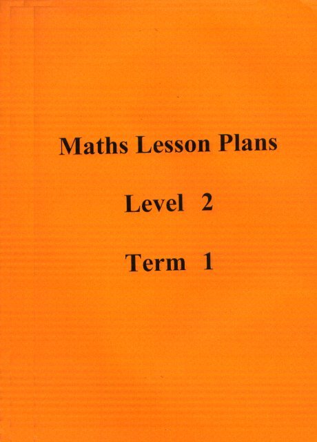 Maths Lesson Plans Level 2 Term 1