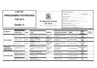 PRESCRIBED TEXTBOOKS Grade 11 - St Andrew's School for Girls