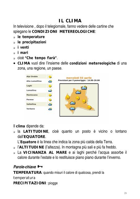 LÂ´Italiano per studiare: la geografia - Centro COME