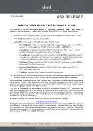 Boseto Copper Project BFS Economics Update - Discovery Metals ...