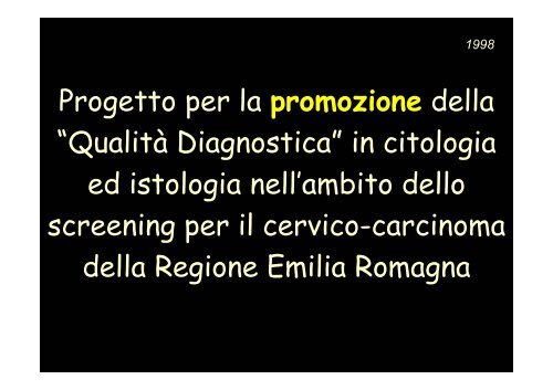 Controllo di QualitÃ  in Citologia ed Istologia per via telematica