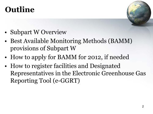 e-Ggrt Webinar Subpart W NOI and BAMM