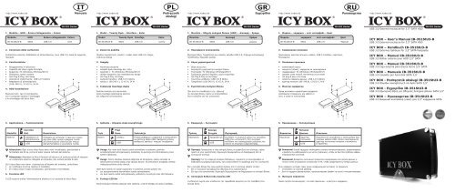 User's Manual IB-351StU3-B ICY BOX Ã¢Â€Â“ Handbuch IB ... - Raidsonic