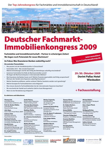 Deutscher Fachmarkt- Immobilienkongress 2009 - The Conference ...