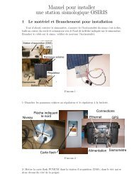 Manuel pour installer une station sismologique OSIRIS - liste des ...