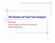 The Powers of Fault Tree Analysis - NASA Risk Management ...