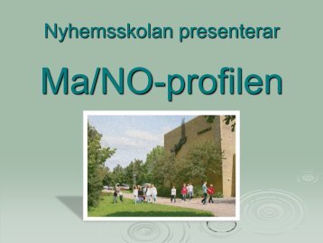 NO-profil på Nyhemsskolan