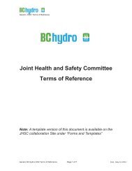 Joint Health and Safety Committee Terms of Reference - COPE 378