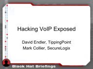 Hacking VoIP Exposed - Hacking Exposed VoIP