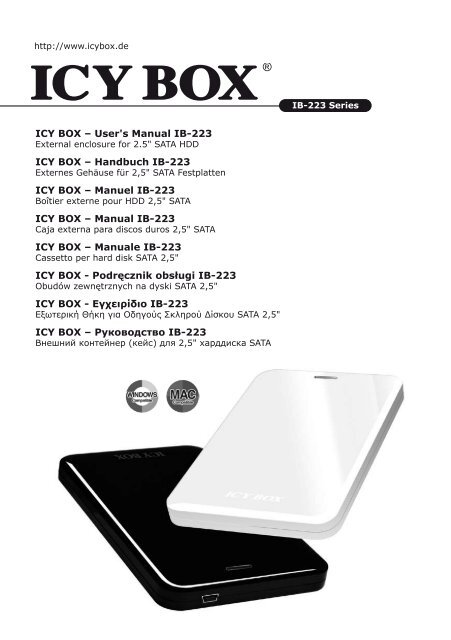 Handbuch ICY BOX IB-223StU - Raidsonic