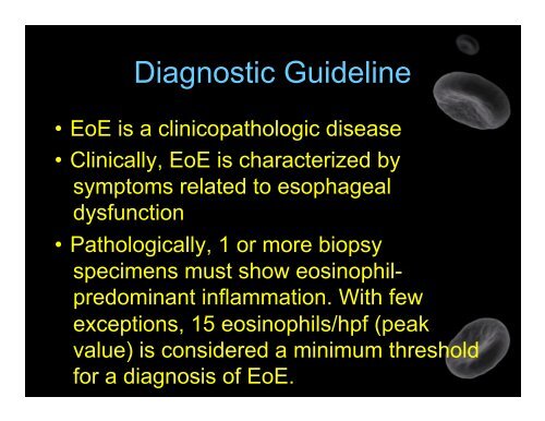 Eosinophilic Esophagitis - Healthcare Professionals