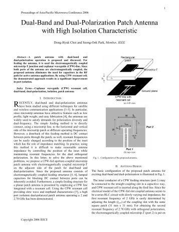 Dual-Band and Dual-Polarization Patch Antenna with High Isolation ...