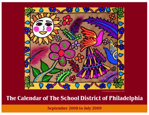 Calendar 2008=9 - The School District of Philadelphia